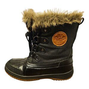 KUIPER ALISON CANVAS/LEATHER FAUX FUR WINTER BOOTS